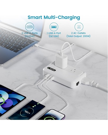 BESTEK 220v to 110v Converter with USB C 35w & Type C/G/A/I Plug Adapter for International Travel